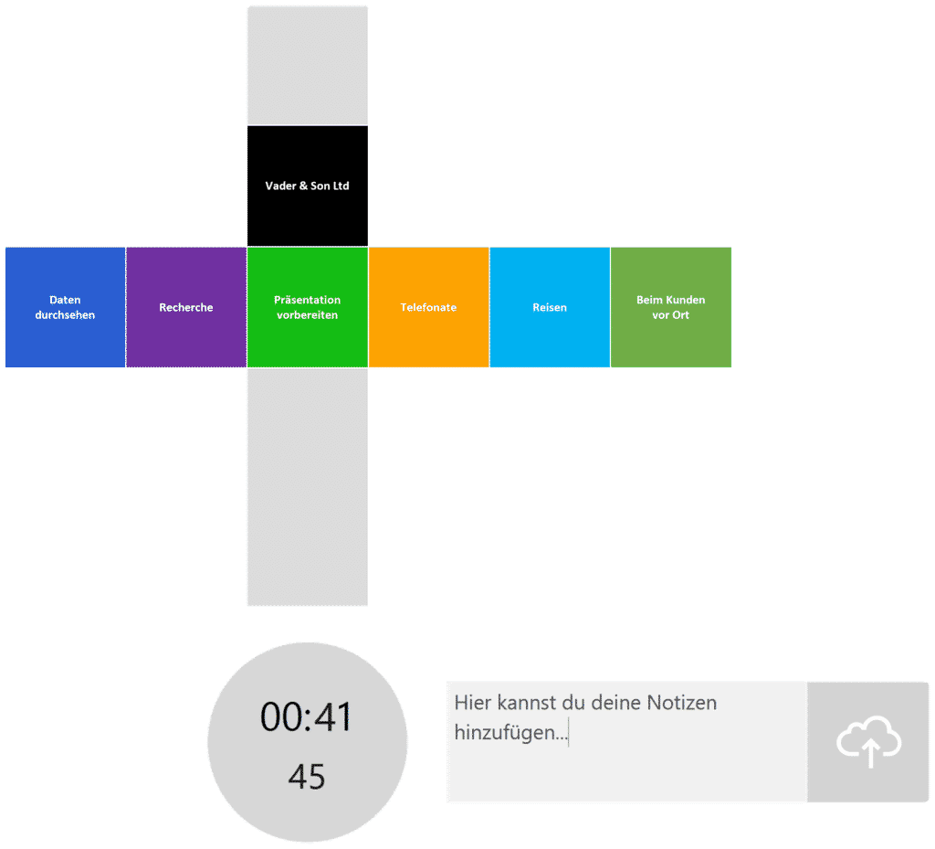 timeBuzzer Desktop App - Ebenen für Berater Beispiel